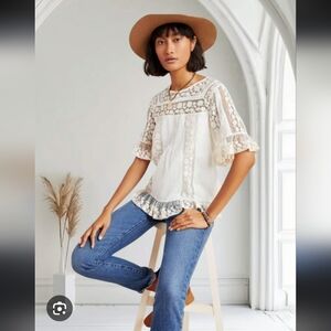 Anthropologie Maeve Lace Top NWT